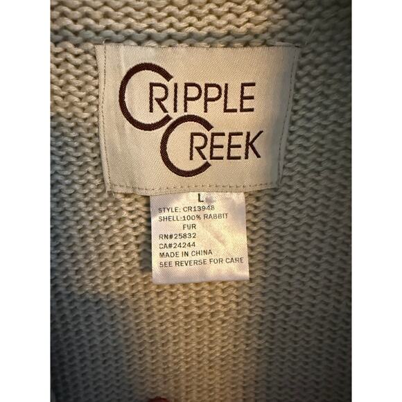 Cripple Creek 100% Rabbit Fur Vest Womens size Large - Picture 2 of 4